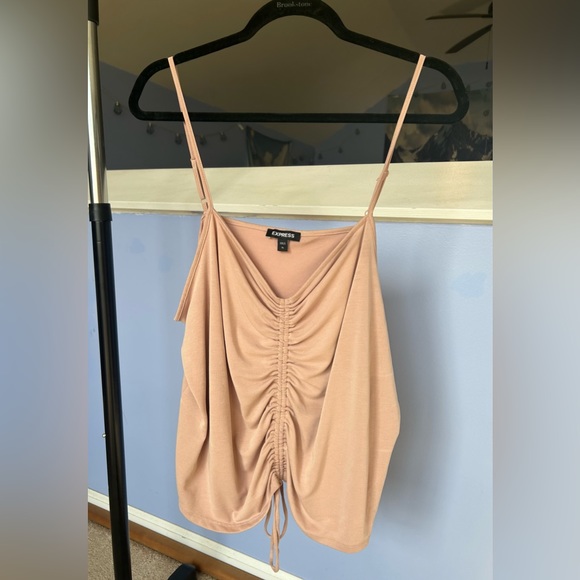 Express Light Pink Ruched Tank Top - Picture 7 of 7